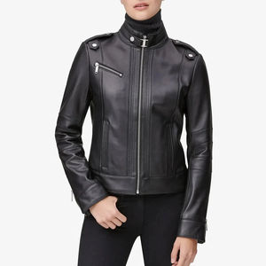 Chaqueta de Cuero Estilo Bomber para Mujer, Ecológica, Transpirable, para la Temporada de Invierno - Product Image 6
