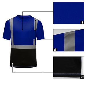 Chemises de travail en polyester personnalisées de haute qualité avec logo, vêtements de sécurité réfléchissants confortables, chemises de travail en gros - Product Image 3