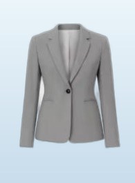 ANIMA Light Grey Slim Fit Business <b>Blazer</b> Office Formal Jacket - Product Image 1