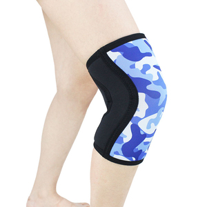 Woodland Camo Ergonomic Contoured Fit Non-Slip <b>Knee</b> <b>Sleeve</b> Green Khaki Brown Neoprene 7mm Squat <b>Compression</b> Joint Support Gym - Product Image 6