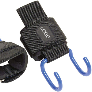 Crochets de musculation en gros pour la gym, crochets de préhension pour l'haltérophilie, sangles de soutien du poignet, crochets d'haltérophilie noirs unisexes - Product Image 1