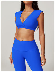 PIHA SPORTS Women's High Support Wire-Free <b>Racerback</b> Ribbed Sports <b>Bra</b> Removable Padded Cups Four-Way Stretch Breathable - Product Image 4