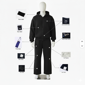 Ensemble sweat-shirt et pantalon de survêtement en molleton de coton uni pour homme, survêtement personnalisé de haute qualité, vêtements d'hiver - Product Image 6