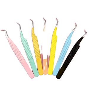 Pinzas de Acero Inoxidable de Lujo con Diseño Personalizado, Pinzas de Precisión para Extensión de Pestañas con Logotipo de Marca, Longitud de 10 mm, Dentadas - Product Image 5