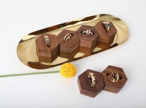 แท่นวางแหวนไม้สำหรับจัดแสดงเครื่องประดับ ที่วางแหวนแบบมินิมอลสำหรับวางบนเคาน์เตอร์ - Product Image 5