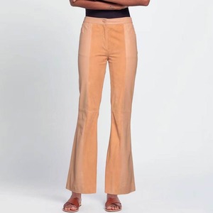 Customized Breathable Winter Leather <b>Pants</b> Casual Wear Original Design High Street Women's Leather <b>Pants</b> - Product Image 2