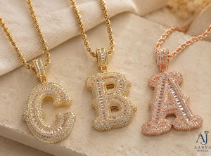 Collier Pendentif Lettre Hip Hop Moissanite Givrée en Argent 925 Plaqué Or avec Chaîne Certifiée Unisexe Bling Breloque Initiale Bijou - Product Image 3