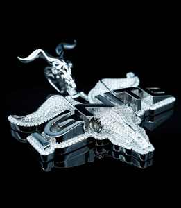 Ignite จี้กระโหลกหัวกระโหลกแพะ925เงินหรูหราแกนเสน่ห์ unisex สวมใส่ได้ทุกวันเครื่องประดับเงิน925 - Product Image 3
