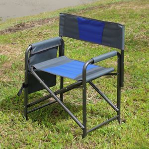 Sedia da Regista Pieghevole Leggera e Imbottita con Tasche Portaoggetti per Uso Interno ed Esterno, Campeggio - Product Image 2