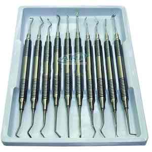 Kit de Instrumentos Dentales Restauradores de Acero Inoxidable de Alta Calidad Clase I, Juego Completo Manual - Product Image 3