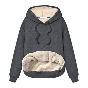 Custom Heavyweight <b>Sherpa</b> <b>Lined</b> Polyester/Cotton Blend Anti-Wrinkle Pocket Eco-Friendly Winter <b>Hoodie</b> Digital Printing Ultra - Product Image 5