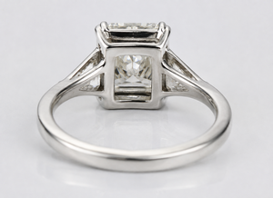 Custom 1CT VVS/VS Lab Grown Diamond Women's Engagement Ring Side Stones 5ct E VS1 Excellent Cut Radiant IGI Certified 14K Gold - Product Image 4