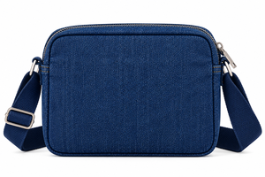 Sac messager unisexe en jean tendance avec bandoulière réglable, fermeture éclair, sac à bandoulière, sac de voyage écologique et durable - Product Image 3
