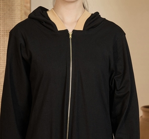 Nueva Abaya Tradicional Islámica Negra para Mujer, Estilo Saudí, Primavera 2026, Dubai, Poliéster Transpirable, Largo hasta el Tobillo, Musulmana - Product Image 1