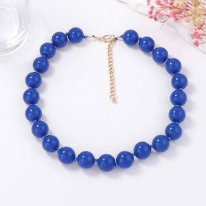 Collier de perles irrégulières en résine faites à la main, multicolores, bijoux de mode, artisanat moulé, pour femmes et filles - Meilleures ventes - Product Image 4