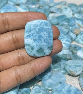 Larimar Natural de Formas Mixtas, Cabujón de Piedra Preciosa con Reverso Plano para Fabricación de Joyas, Collares, Anillos, Pulseras, Proveedor Mayorista de Cabujones - Product Image 6