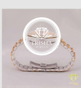 Reloj de Alta Gama con Incrustaciones de Moissanita, Diseño en Oro de Dos Tonos y Joyería Premium para Hombre - Product Image 1