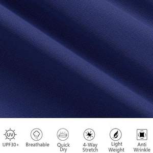 Men's <b>Navy</b> Blue Solid Color Short Sleeve <b>Polo</b> <b>Shirt</b> Regular Fit Oxford Fabric Casual Wear - Product Image 6