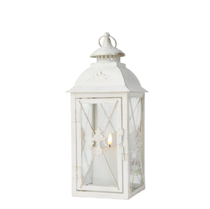 Custom Shape Metal And Glass Candle <b>Lantern</b> <b>White</b> Finished for Home Garden Christmas Decorative Hanging <b>Lanterns</b> - Product Image 5
