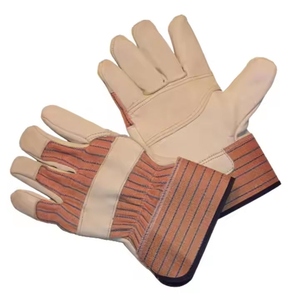 Gants de sécurité confortables en cuir pleine fleur robuste, type Rigger canadien, pour le jardinage, renforcés, protection douce pour les mains, pour le travail - Product Image 4