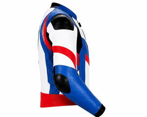 Chaqueta de Motociclismo Deportiva de Cuero con Bloques de Color, Ropa Deportiva con Cierre para Motociclistas, Prenda Exterior para Hombre - Product Image 2