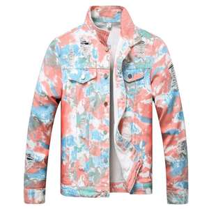 Oem Service Eco-Friendly Acid Wash Denim Jacket 100% Cotton High Quality Street Casual for Men - Product Image 2