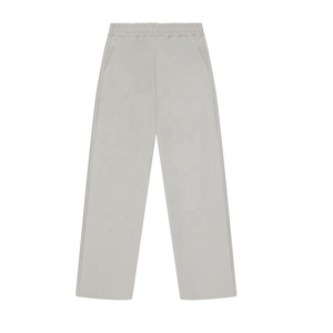 2026 Custom Oversized Lightweight 500 Gsm Casual Eco-Friendly French Terry Baggy Wide Straight Leg Jogger Pants <b>Drawstring</b> Men - Product Image 4