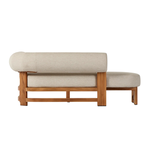Sillón de Madera de Teca Moderno para Interiores y Exteriores, Sofá Cama de Lujo para Jardín o Patio con Cojín - Product Image 4