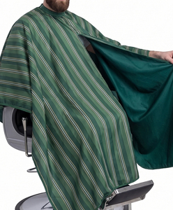 Capa de Corte de Pelo Antiadherente, Capa de Barbero Impermeable de Poliéster con Rayas |   Capa de Barbero para Sublimación - Product Image 3