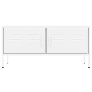 Supporto TV in acciaio bianco 41.3 \ "x13.8 \" x19.7 \ "dimensioni elegante Design moderno - Product Image 3