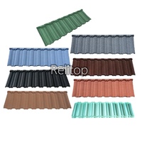 Matériaux de toiture modernes pour hôtels, tuiles en alliage d'aluminium et de zinc revêtues de pierre, tôles de toiture colorées, 50 ans de garantie Relitop, 5+ ans