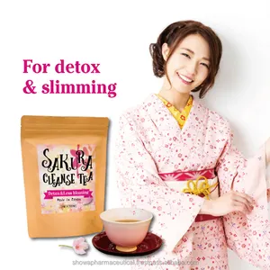 Japão SAKURA detox emagrecimento chá para perda de peso dieta slim fit skinny refrigerantes healrh produto OEM disponível private label