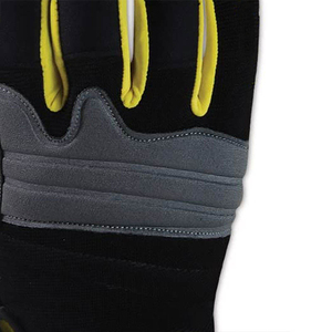 Guantes de trabajo resistentes hechos de cuero vacuno de primera calidad con palma y dedos reforzados en venta - Product Image 4