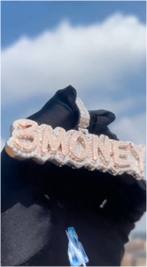 Colgantes de Lujo Personalizados de Fábrica con Letras de Plata S925, Oro Sólido de 9k, 10k, 14k, 18k, y Diamantes Moissanita VVS - Product Image 2