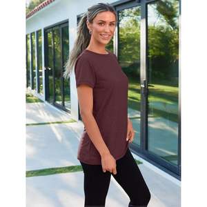 Automet 2025 hauts d'été pour femmes chemises à manches courtes ajustées pour les vacances à la plage entraînement et vêtements décontractés tenues de plage grande taille - Product Image 2