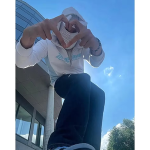 Vente en gros de sweats à capuche personnalisés de haute qualité pour hommes, avec grande capuche, unisexe, à fermeture éclair intégrale, vierges, avec broderie - Product Image 6