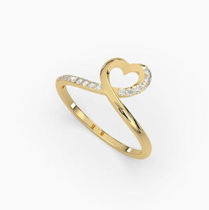 Bague de luxe en or 14 carats avec halo de diamants de laboratoire VVS1 couleur F, certifiée IGI, taille brillant rond, style punk - Product Image 1