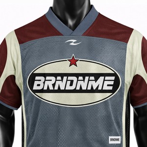 Ensemble maillot et short de football américain 100 % polyester, uniforme sportif respirant, tenue d'équipe personnalisée pour les entraînements et les matchs - Product Image 5
