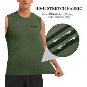 T-shirt sans manches élégant pour homme, coupe ajustée, design moderne, respirant, tenue d'été pour la salle de sport et les occasions décontractées - Product Image 6