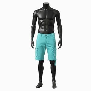 กางเกงขาสั้นคาร์โก้ผู้ชายสำหรับฤดูร้อน กางเกงขาสั้นคาร์โก้ลำลองสไตล์ไฮสตรีทเหนือเข่า ผ้าฝ้าย กางเกงขาสั้นซาฟารีสำหรับผู้ชาย - Product Image 1