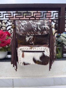2026 Fashion Designer Cowhide Leather Fringe <b>Backpack</b> Hair On Hide Stylish <b>Backpack</b> <b>School</b> Bags Unisex Unique Designer Bag - Product Image 5