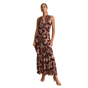 Vestido Maxi Floral con Aberturas para Mujer, Vestido de Verano para Vacaciones - Product Image 3