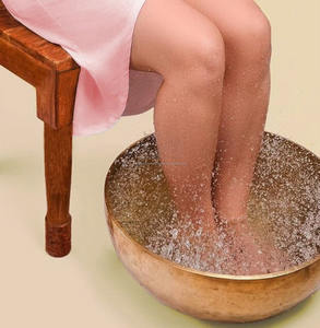 Brass Pedicure Spa <b>Bath</b> Bowl Foot Soak Warming Relaxation Massage Tub Flower Decoration Bowls Spa Essentials Pedicure Basin - Product Image 4