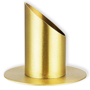 Brass Metal Candle Holder for Table Decoration at Festivals Weddings Brass Candle <b>Stand</b> with Round Base - Product Image 3