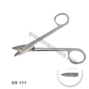 Tijeras de Joyería de Acero Inoxidable, Hojas Anchas Rectas y Curvas, Herramienta de Corte de Precisión para la Fabricación de Joyas |   N.º de artículo GS-111 - Product Image 1