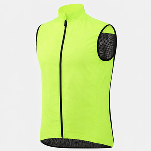 เสื้อกั๊กปั่นจักรยานกันลมสำหรับผู้ชาย qualidyne – เสื้อแจ็คเก็ตปั่นจักรยานแบบไม่มีแขน น้ำหนักเบา พร้อมซิปเต็มตัวและกระเป๋าสำหรับปั่นจักรยานและวิ่ง - Product Image 1