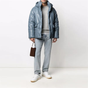 Chaqueta de Plumón Acolchada Casual de Invierno para Hombre, con Cierre Frontal a Prueba de Viento, con Capucha y Doble Acolchado, de Fabricante OEM - Product Image 4