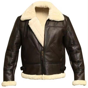 Chaqueta de Piloto Hexiqon Infinity para Hombre, Modelo B3 Aviador, de Piel de Oveja y Cuero Vacuno, Estilo Bomber de la Segunda Guerra Mundial, Transpirable, de Secado Rápido - Product Image 1