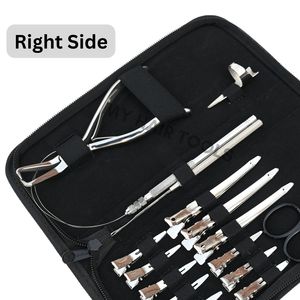 Kit de Herramientas para Extensiones de Cabello Negro con Pinza de Crimpado Plana, Herramienta de Gancho, Tijeras Mini para Separar el Cabello y 12 Pinzas de Seccionamiento - Product Image 3