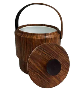 Seau à glace en bois 100% naturel, prix de gros, seau de fête personnalisé multi-spécifications pour bar à cocktails et champagnes - Product Image 1